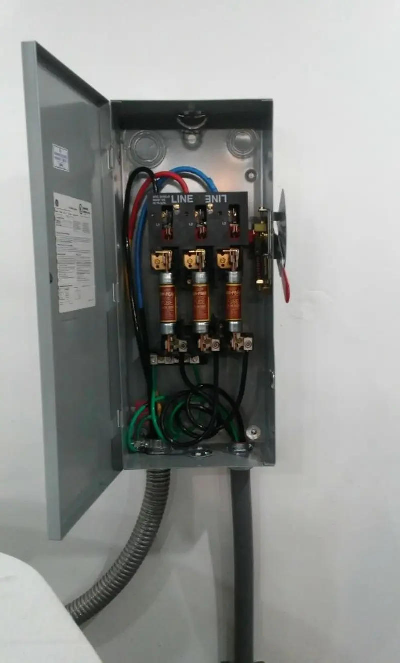 Three-phase disconnect switch installed for Electrical Wiring & Rewiring in West Valley City